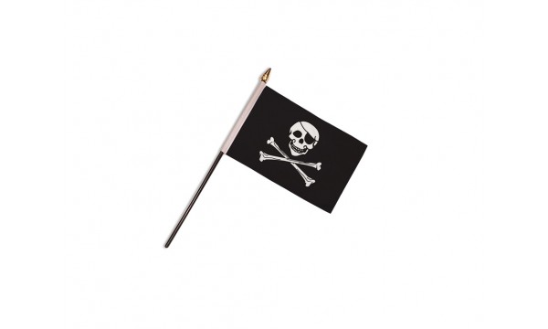 CLEARANCE - Skull & Crossbones Hand Flags - 50% OFF